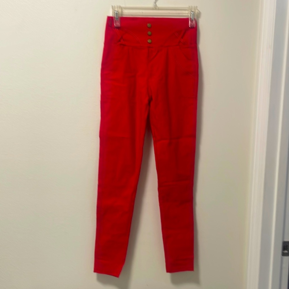 Red jeggings